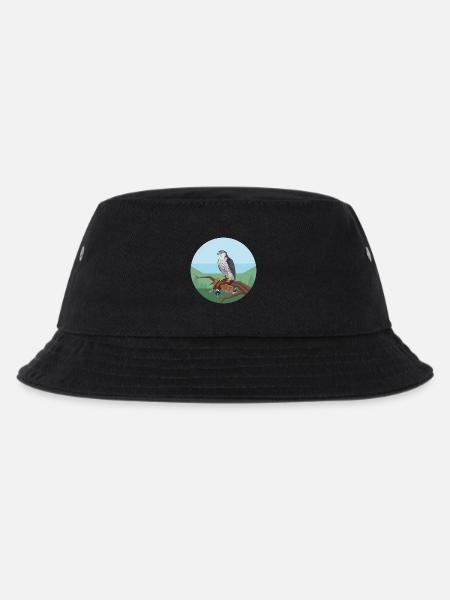 Habicht mit Fasan - Kinder Bucket Hat - Schwarz