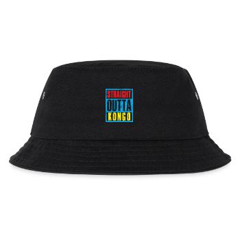 Straight outta Kongo - Kinder Bucket Hat - Schwarz - Vorne