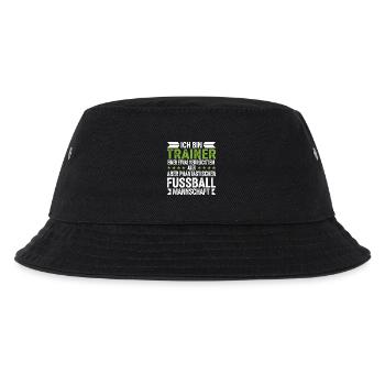 Ich bin Trainer einer verrückten Fußballmannschaft - Kinder Bucket Hat - Schwarz - Vorne