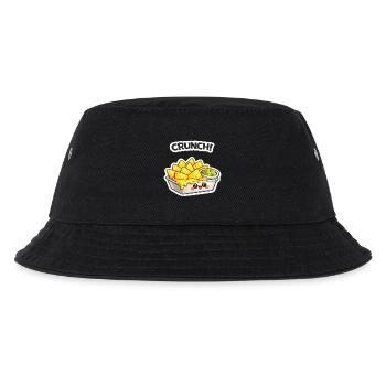 Käse-Nachos Kawaii Cartoon - Kinder Bucket Hat - Schwarz - Vorne