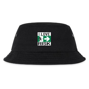 I Love Risk Sign - Kids’ Bucket Hat - black - Front