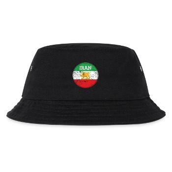 Vintage Iran Lion Emblem Round - Kids’ Bucket Hat - black - Front