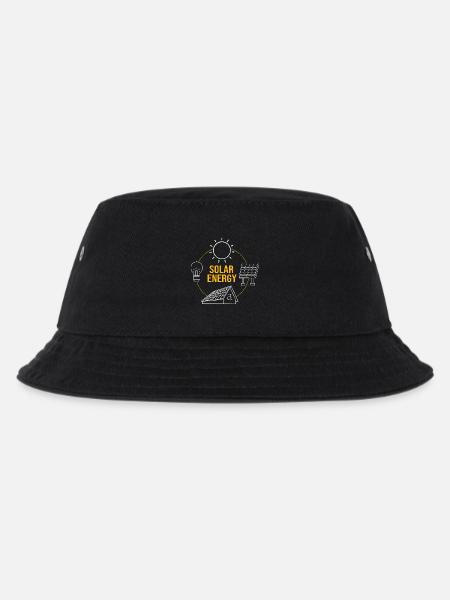Solarzellen Sonnenenergie Erneuerbare Energien - Kinder Bucket Hat - Schwarz