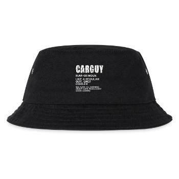 CarGuy Distressed Typografie - Kinder Bucket Hat - Schwarz - Vorne
