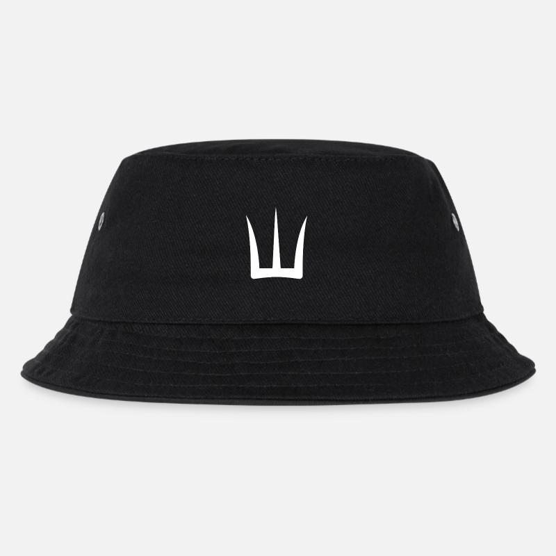 White Trident - Kids’ Bucket Hat - black