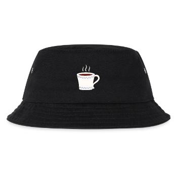 Dampfender Becher mit blauem Wave-Verschluss - Kinder Bucket Hat - Schwarz - Vorne