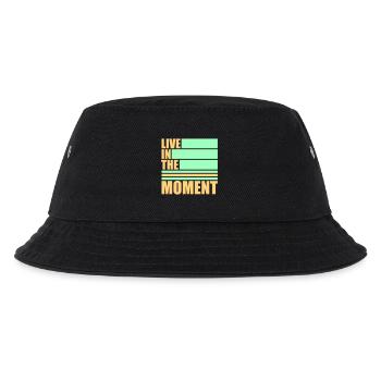 Live In The Moment Achtsamkeit Präsenz Bewusstsein - Kinder Bucket Hat - Schwarz - Vorne