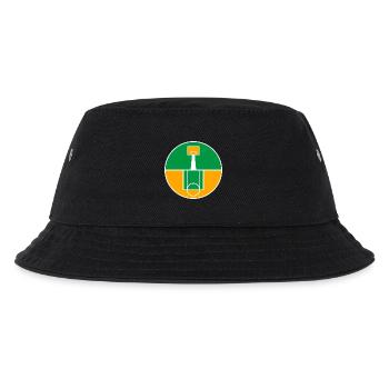 Rundes Basketballfeld-Emblem - Kinder Bucket Hat - Schwarz - Vorne