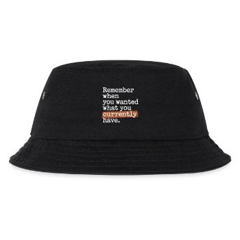 Remember When You Wanted Gratitude Mindfulness - Kids’ Bucket Hat - black - Front