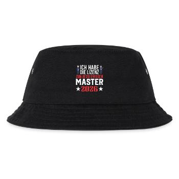 Master Abschluss Promotion Sponsion 2026 - Kinder Bucket Hat - Schwarz - Vorne