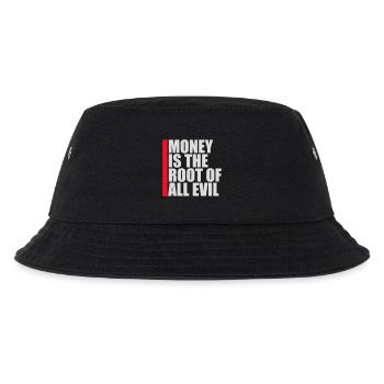 Money Root Evil Kapitalismus Gier Finanzen Reiche - Kinder Bucket Hat - Schwarz - Vorne