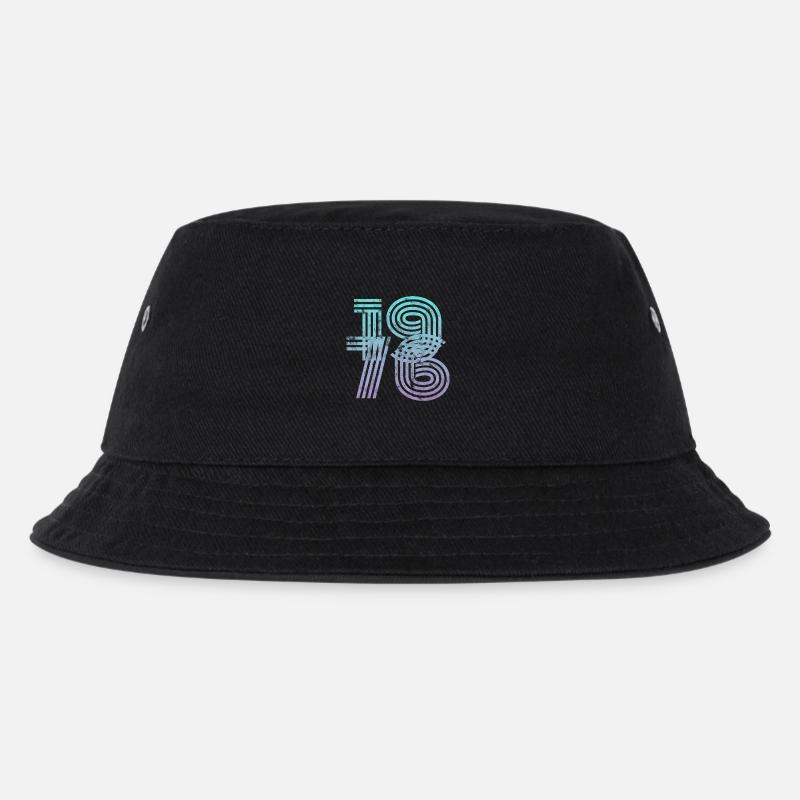 Vintage 1976 - Kinder Bucket Hat - Schwarz