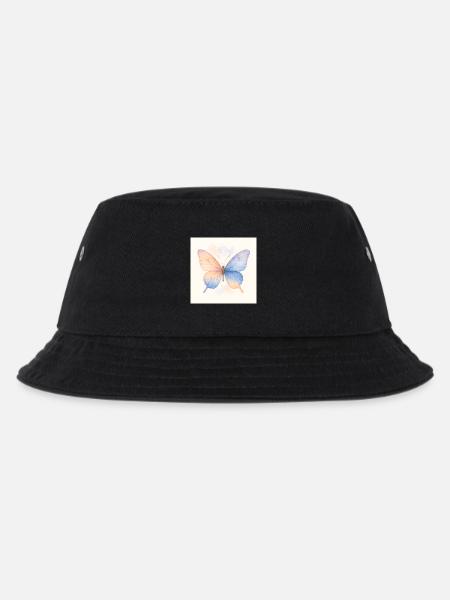 Butterfly - Kinder Bucket Hat - Schwarz