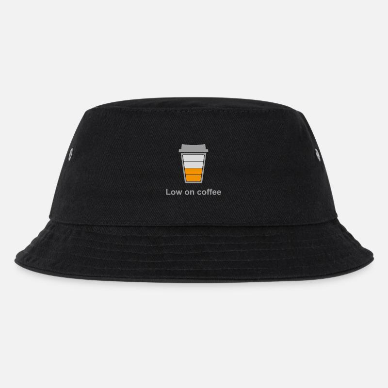 Low on Coffee - Kids’ Bucket Hat - black