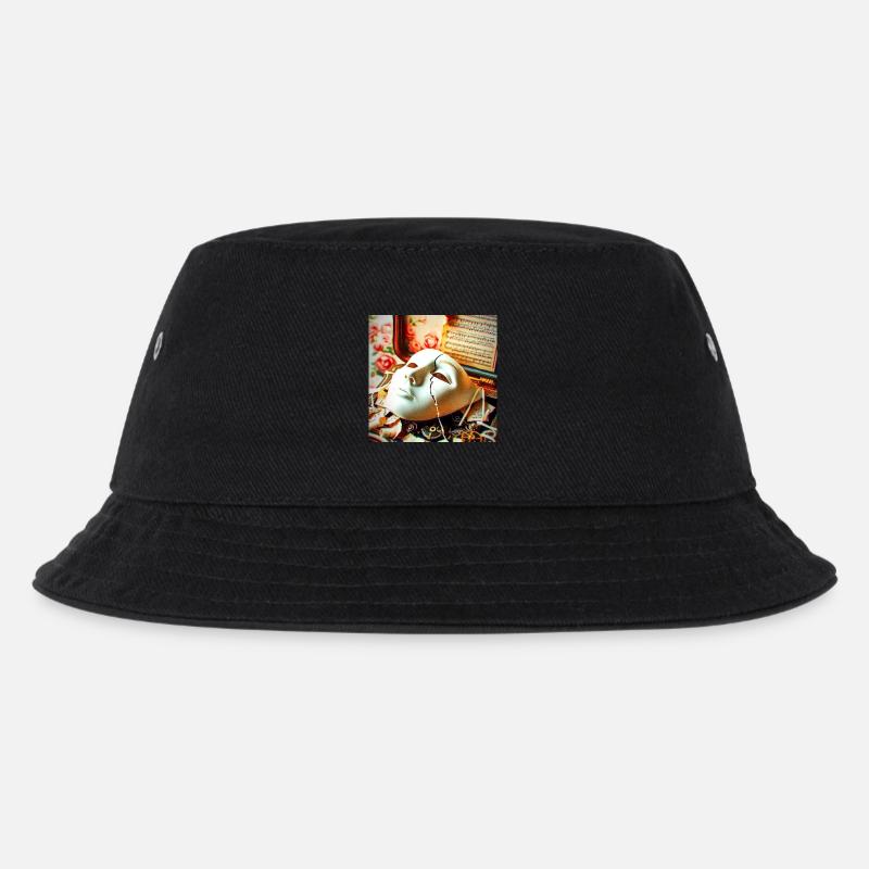 Maskenbruch Retro-Setting - Kinder Bucket Hat - Schwarz