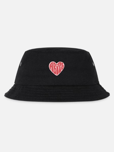 ABG Herz Typografie in Rosa - Kinder Bucket Hat - Schwarz