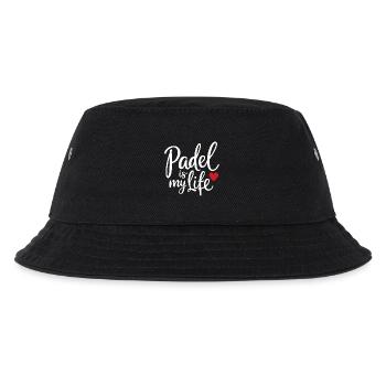 Padel is my life Sportsman Statement Heart - Kids’ Bucket Hat - black - Front