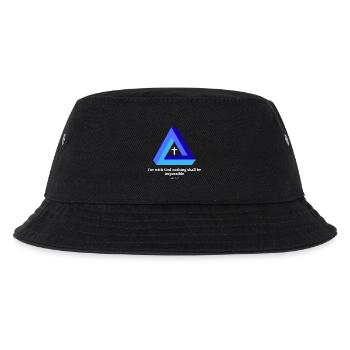 For with God nothing shall be impossible. Luke - Kinder Bucket Hat - Schwarz - Vorne