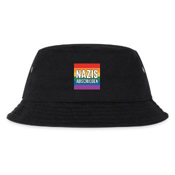 Nazis Abschieben - Antifa Tee - Kinder Bucket Hat - Schwarz - Vorne