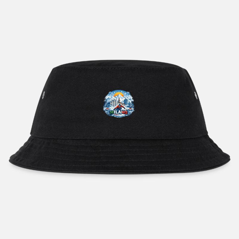 Mailänder Winterabenteuer im Schnee - Kinder Bucket Hat - Schwarz