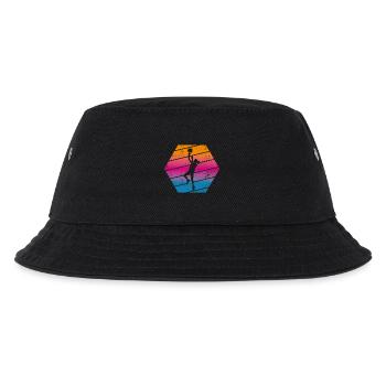 Basketball Spielerin - Kinder Bucket Hat - Schwarz - Vorne