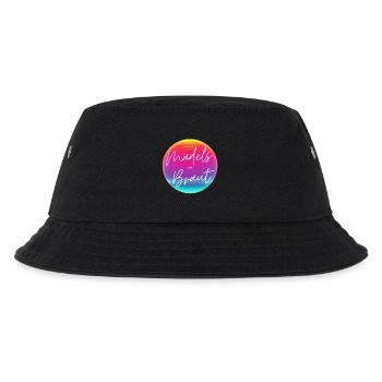 Mädels der Braut! Cool Neon Kreis Personalisierbar - Kinder Bucket Hat - Schwarz - Vorne