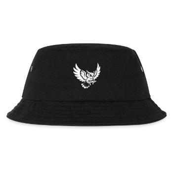 Eule im Anflug – Kraftvolles Motiv - Kinder Bucket Hat - Schwarz - Vorne