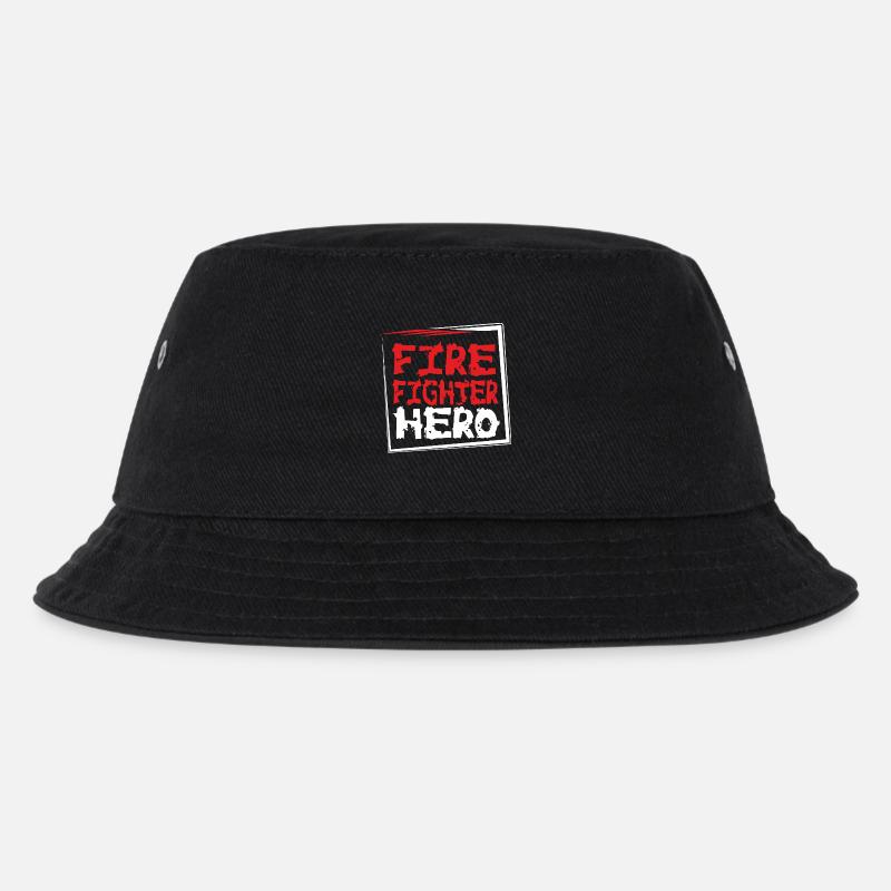FIREFIGHTERHERO - Kinder Bucket Hat - Schwarz