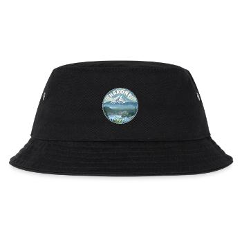 Entdecken Sie Hakone in Japan Landschaftsreisekunst - Kinder Bucket Hat - Schwarz - Vorne