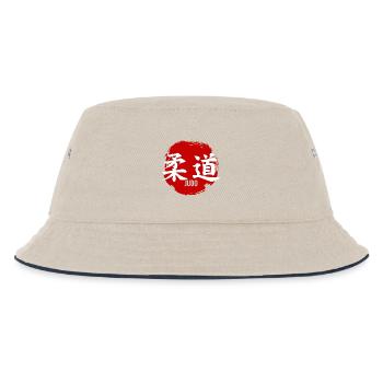 Judo 柔道 Circle Kanji Japanese Martial Art - Kids’ Bucket Hat - ecru/navy - Front
