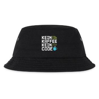 Kein Kaffee Kein Code Programmierer Informatiker - Kinder Bucket Hat - Schwarz - Vorne