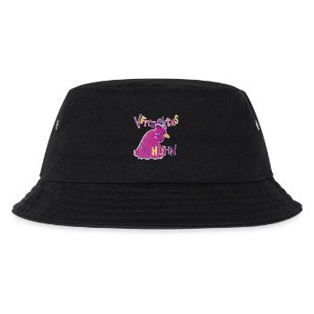 Hühner Fans -  Hahn - Gockel - Blumenhuhn - Bio - Kinder Bucket Hat - Schwarz - Vorne