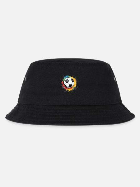 Fußball Ball Aquarell - Kinder Bucket Hat - Schwarz