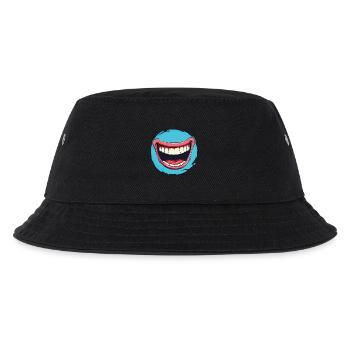 Laughing Cartoon mouth wide open with red lips - Kids’ Bucket Hat - black - Front