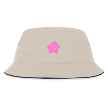 Hibiskusblüte - Kinder Bucket Hat - Natur/Navy - Vorne