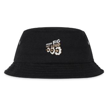 Dream Big Fart Loud Lustig Motivational Spruch - Kinder Bucket Hat - Schwarz - Vorne