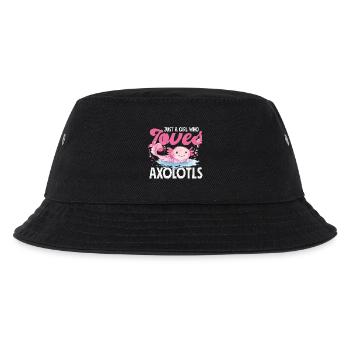 Cute Axolotl Kawaii Axolotl Lover - Kids’ Bucket Hat - black - Front