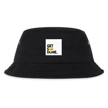 Get Stuff Done Monday Lustiges Büro Poster - Kinder Bucket Hat - Schwarz - Vorne