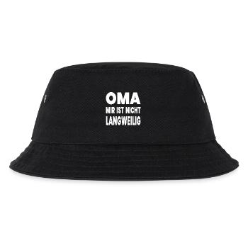 Oma - Kinder Bucket Hat - Schwarz - Vorne