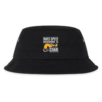 Rats Spelt Backwards Is Star Lustiger Ratte Spruch - Kinder Bucket Hat - Schwarz - Vorne