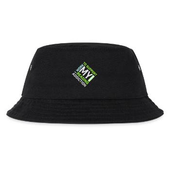 I Work To Support My Reading Addiction Books Logo - Kids’ Bucket Hat - black - Front