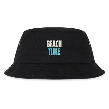 Strandzeit – Sommerferien – Meer und Sand - Kinder Bucket Hat - Schwarz - Vorne