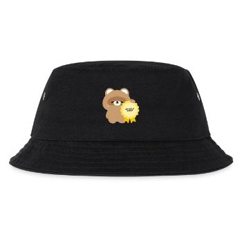 Zertifizierter Softie Beaver - Kinder Bucket Hat - Schwarz - Vorne