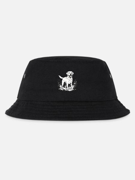 Labrador Water Splash Dog Lover Shirt - Kinder Bucket Hat - Schwarz