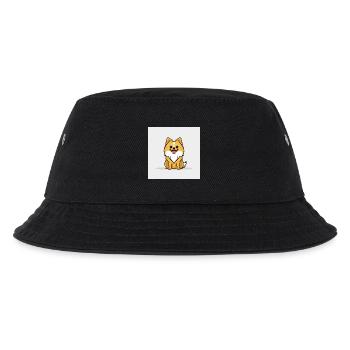 Kuscheliger Cartoon Hund - Kinder Bucket Hat - Schwarz - Vorne