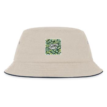Crypto Trader Geldregen - Kinder Bucket Hat - Natur/Navy - Vorne