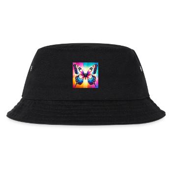 Schmetterling - Kinder Bucket Hat - Schwarz - Vorne