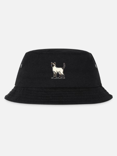 Chat Siamois Élégant Yeux Bleus Portrait Retro - Bob Enfant - noir