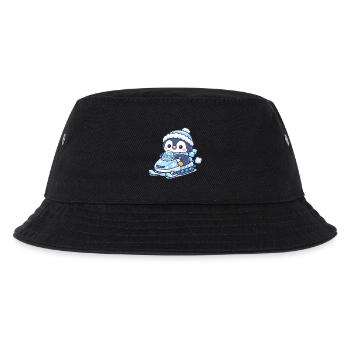 Penguin Snow Sled Magic - Kids’ Bucket Hat - black - Front