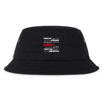 Berlin Retro Stadt und Bär Vintage Urlaub Souvenir - Kinder Bucket Hat - Schwarz - Vorne